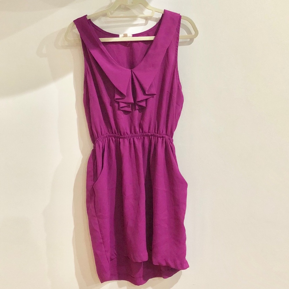Fuchsia ruffle dress